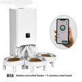 Multiple Smart Pet Automatic Feeders With Timed And Quantitative Feeding
