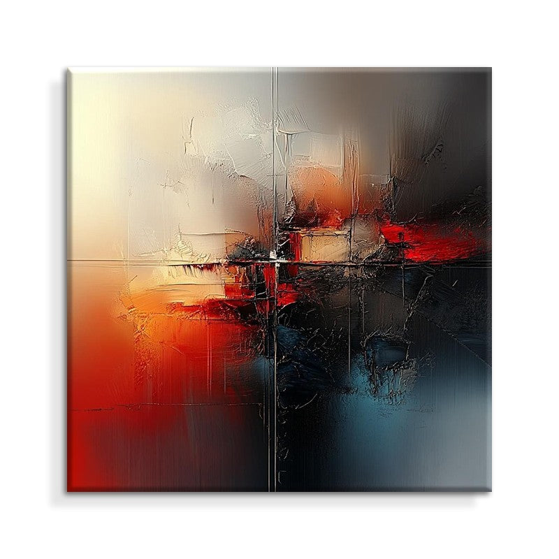 Handmade Abstract Oil Painting Canvas Wall Art Decoration Modern Red Abstract Art For Home Decor Rolled Frameless Painting