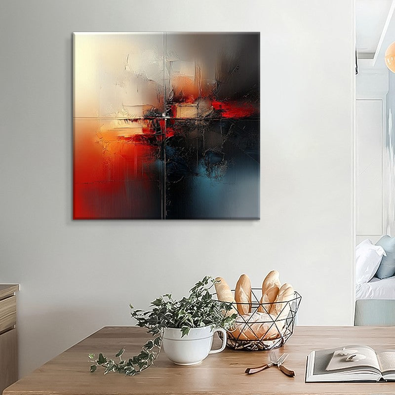 Handmade Abstract Oil Painting Canvas Wall Art Decoration Modern Red Abstract Art For Home Decor Rolled Frameless Painting