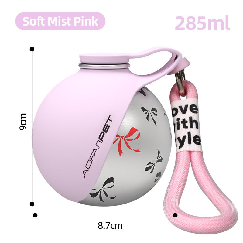 Creative Portable Outdoor Pet Stainless Steel Water Cup Small Dog Water Bottle Convenient Dog Drink Dispenser Puppy Travel Portable Water Bowl Pet Products