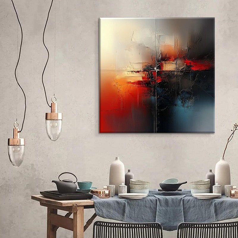 Handmade Abstract Oil Painting Canvas Wall Art Decoration Modern Red Abstract Art For Home Decor Rolled Frameless Painting